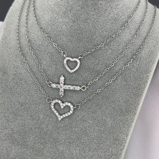 Stainless steel Hearts necklace Delta Jewel
