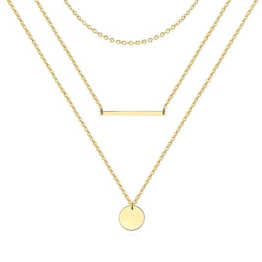 18K Gold Plated Stainless Steel Necklace - Classic and Elegant Accessory - Trendy Everyday Jewelry Delta Jewel