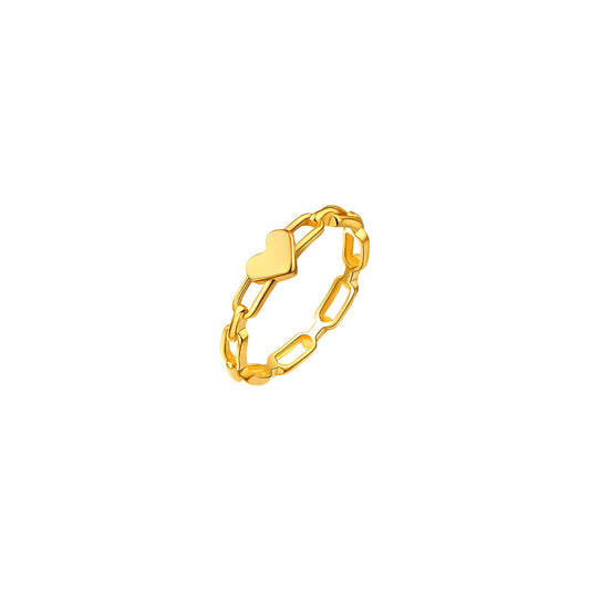 Amara Heart Ring on white background - Delta Jewel
