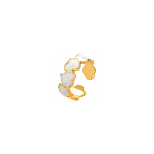 Dahlia Charm Ring on white background - Delta Jewel