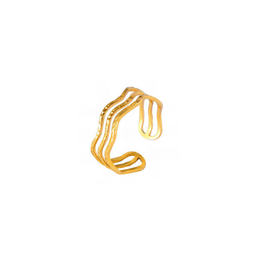Isolde Luxe Ring on white background - Delta Jewel
