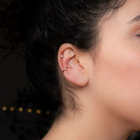 Iris Bloom Ear Cuff