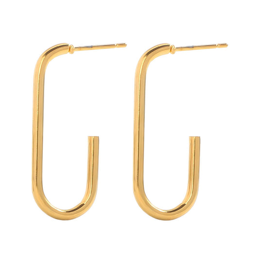 Stainless Steel Gold Earrings 
