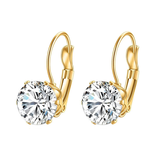 18K Gold Plated Stainless Steel Earrings - Minimalist Fashion Accessory Delta Jewel