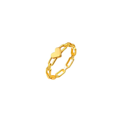 Amara Heart Ring on white background - Delta Jewel